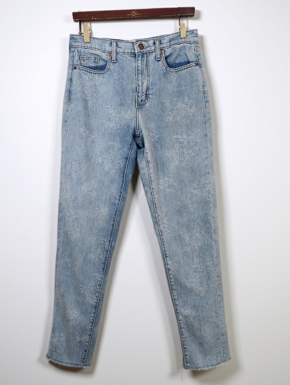 Universal Thread Floral Print Mid-Rise Boyfriend Jeans Women's Size 25R